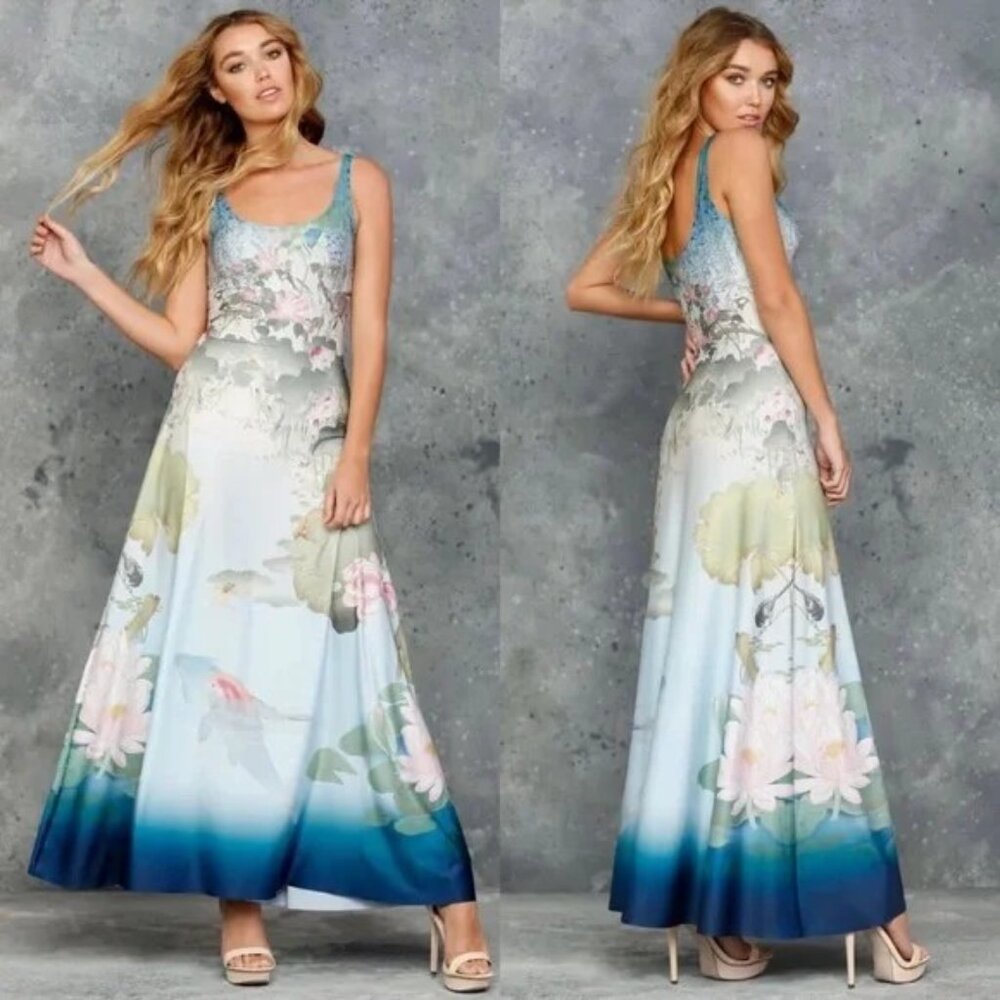 Blackmilk XS Don't Be Koi Maxi Dress